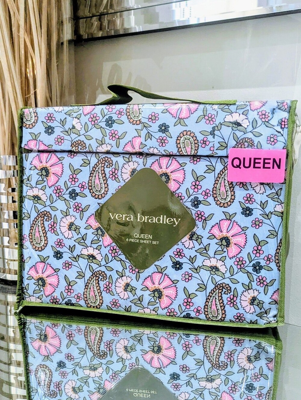 VERA BRADLEY 6-Piece Bedding Sheet Set QUEEN Floral Bonus Pillowcases!